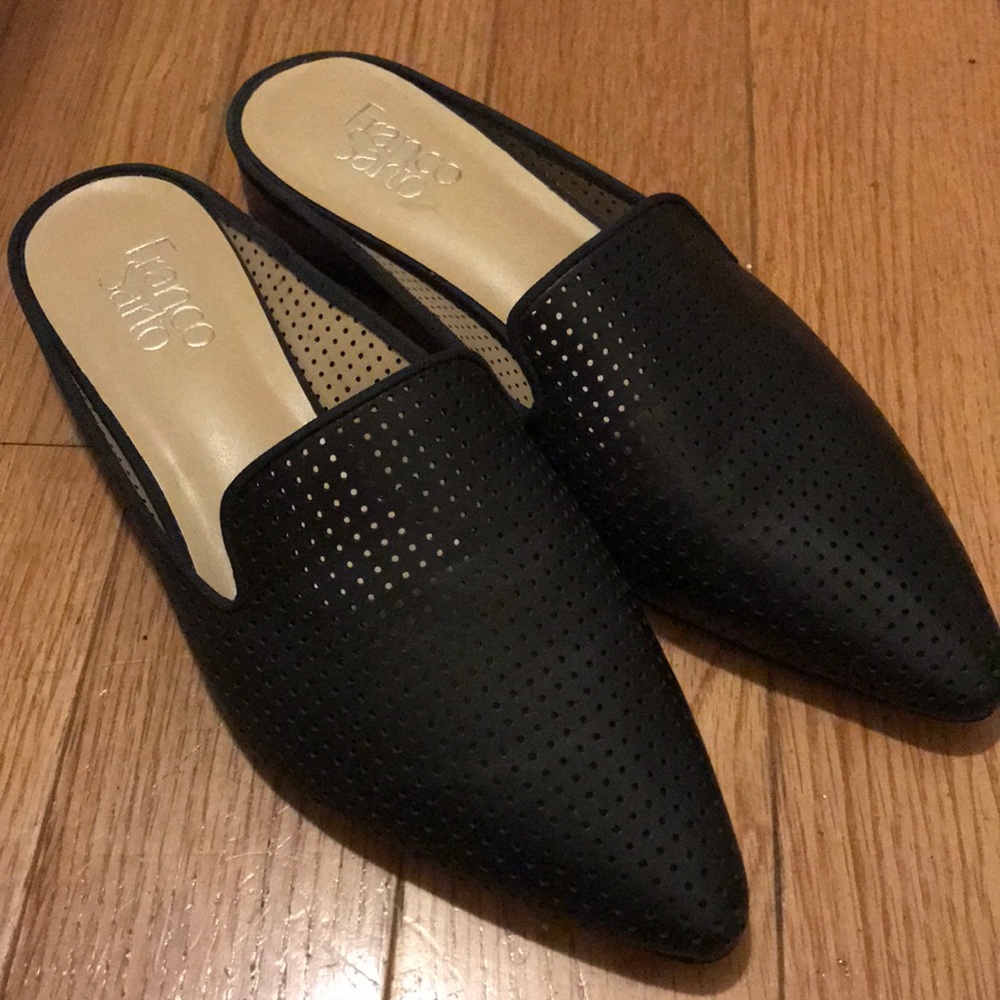 Franco Sarto Black Mules 8.5